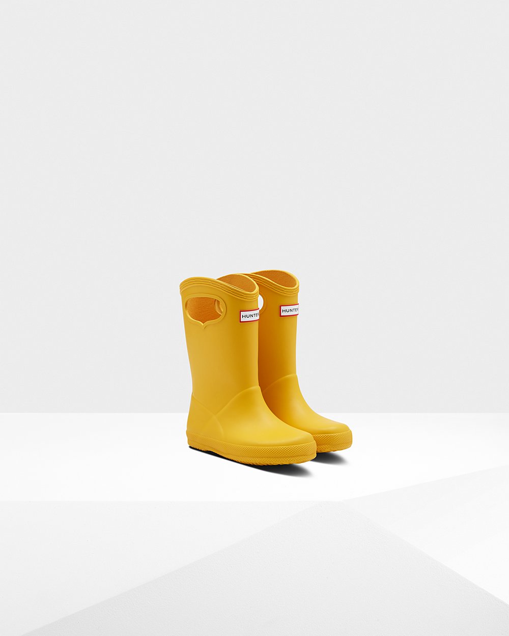 Bottes de Pluie Hunter Original First Classic Grab Handle Enfant Jaune IAXLBNT-83